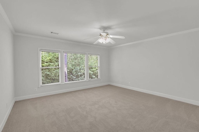 2010 Riverside Rd, Roswell, GA 30076 - carpeted empty room with ceiling fan, ornamental molding, and baseboards