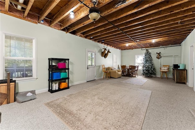 5995 Wellington Ave, Gainesville, GA 30506 - below grade area with carpet floors, healthy amount of natural light, and baseboards