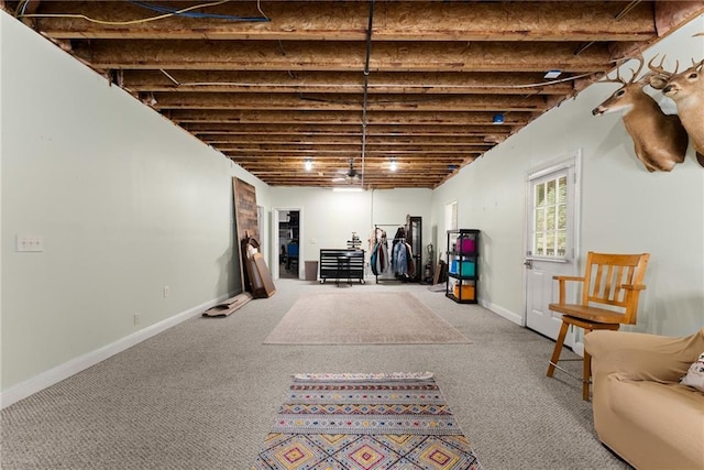 5995 Wellington Ave, Gainesville, GA 30506 - below grade area featuring carpet flooring and baseboards