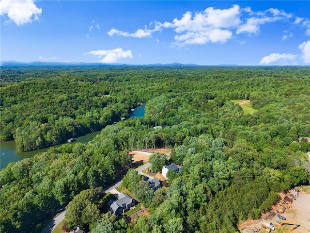 5995 Wellington Ave, Gainesville, GA 30506 - aerial view of property and surrounding area featuring a heavily wooded area and a large body of water