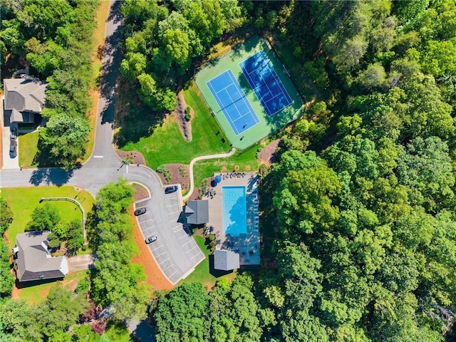 5995 Wellington Ave, Gainesville, GA 30506 - aerial view of property and surrounding area featuring a pool area