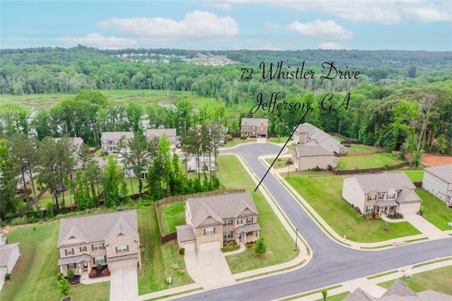 72 Whistling Dr, Jefferson, GA 30549 - aerial view of residential area with a forest