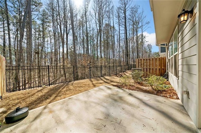 view of patio / terrace with a fenced backyard
