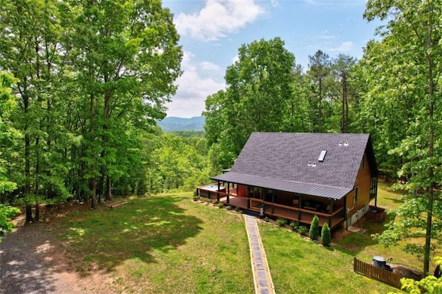 94 Rhinas Trl, Mineral Bluff, GA 30559 - view from above of property with a heavily wooded area