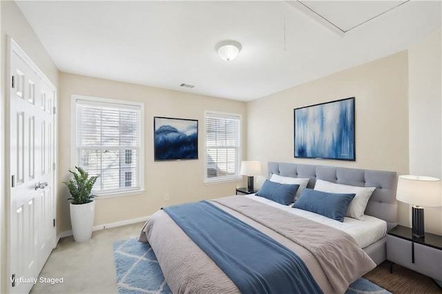 view of carpeted bedroom