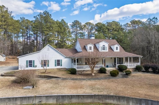 view of front of house with a porch