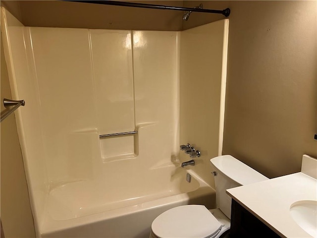 2705 Rhoanoke Dr, Duluth, GA 30096 - bathroom featuring vanity, shower / bathing tub combination, and toilet