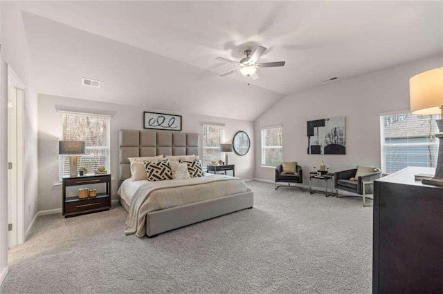 3064 Steinbeck Way, Atlanta, GA 30344 - carpeted bedroom with lofted ceiling, baseboards, and a ceiling fan