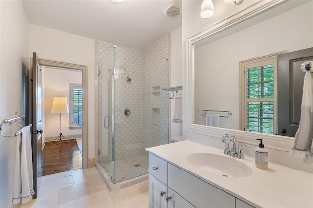 175 Centennial Trce, Roswell, GA 30076 - bathroom featuring vanity and a stall shower