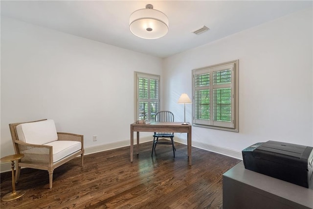 175 Centennial Trce, Roswell, GA 30076 - home office featuring dark wood-style floors and baseboards