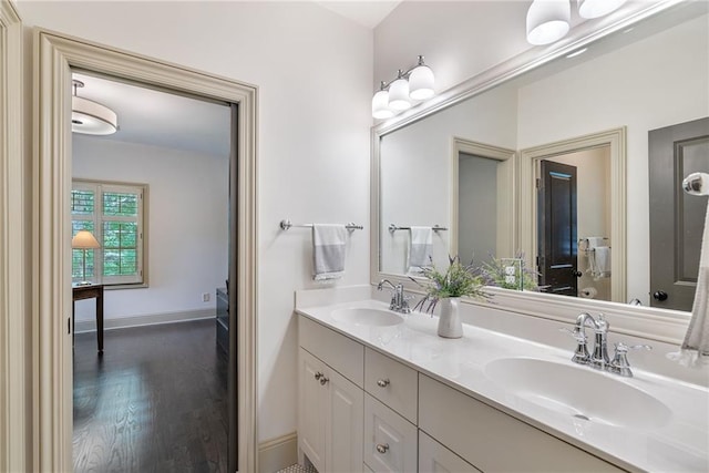 175 Centennial Trce, Roswell, GA 30076 - full bathroom featuring double vanity and wood finished floors