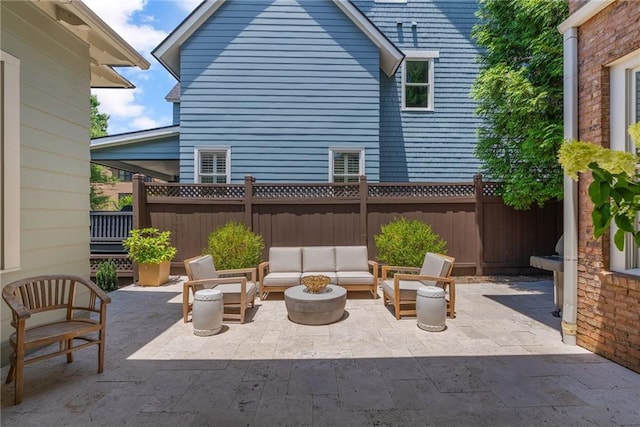 175 Centennial Trce, Roswell, GA 30076 - fenced backyard featuring a patio and outdoor lounge area