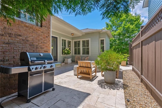 175 Centennial Trce, Roswell, GA 30076 - view of patio / terrace featuring a grill and an outdoor living space