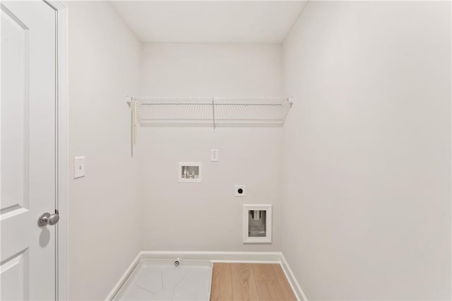 1987 Deco Dr, Kennesaw, GA 30144 - washroom with hookup for a washing machine, hookup for an electric dryer, and wood finished floors