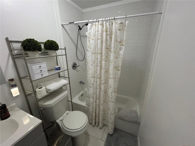 bathroom featuring shower / bath combination with curtain and toilet