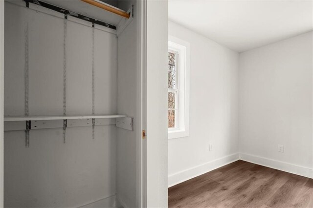 spacious closet with hardwood / wood-style floors