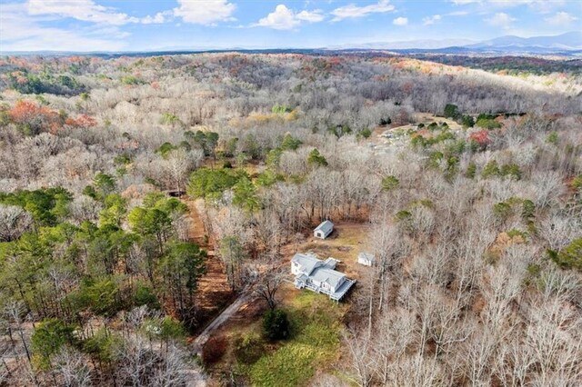 aerial view featuring a mountain view