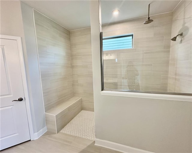 2808 Turnwater St, Hoschton, GA 30548 - full bathroom featuring a walk in shower and tile patterned flooring