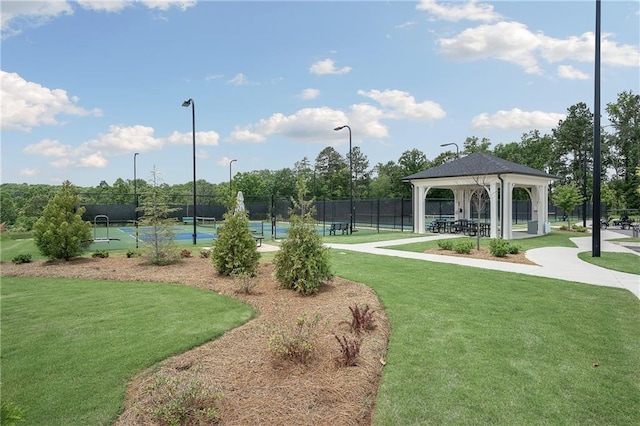 2808 Turnwater St, Hoschton, GA 30548 - view of property's community featuring a tennis court and a gazebo