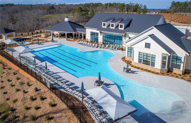 2808 Turnwater St, Hoschton, GA 30548 - community pool featuring a patio area