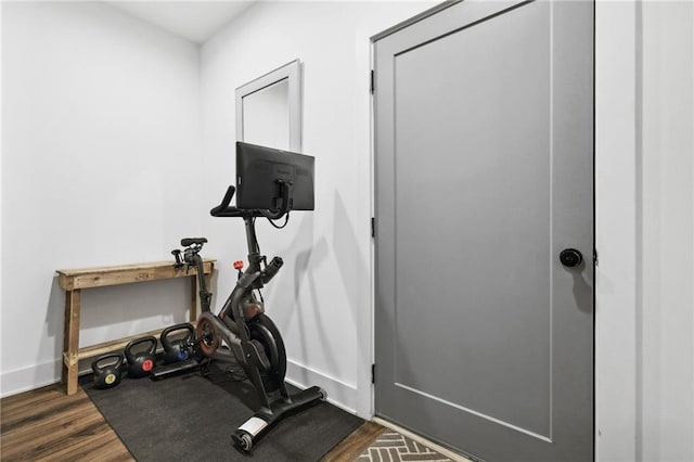 24 Becker Pl NW, Atlanta, GA 30307 - exercise room featuring baseboards and wood finished floors