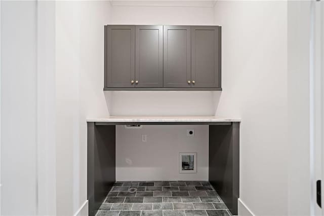 615 Claxton Ln, Milton, GA 30004 - washroom with electric dryer hookup, cabinet space, and baseboards