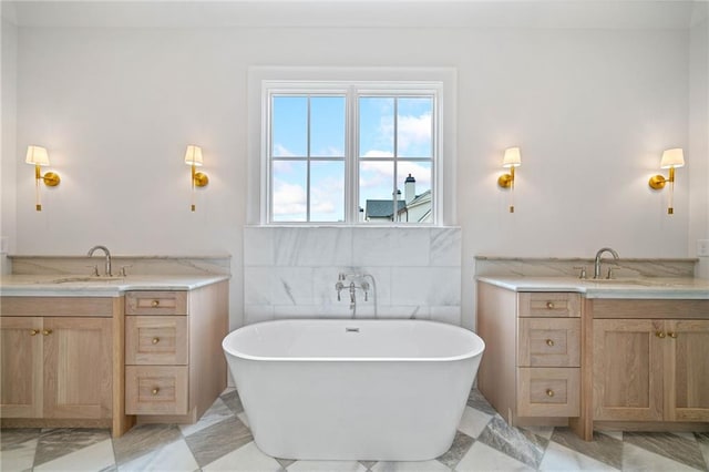615 Claxton Ln, Milton, GA 30004 - full bath featuring vanity and a soaking tub