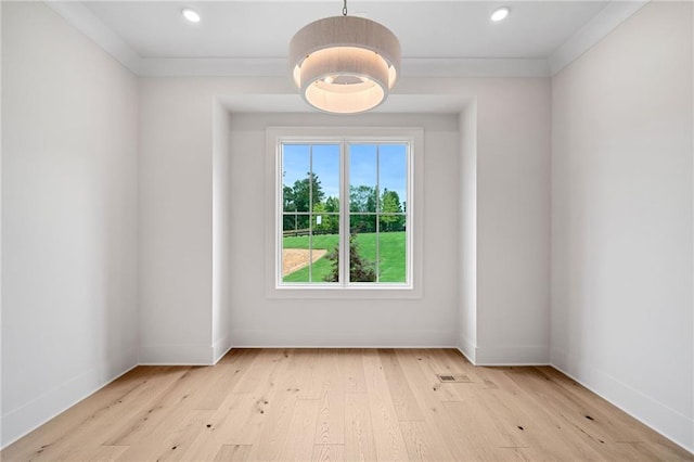 615 Claxton Ln, Milton, GA 30004 - unfurnished room with baseboards, light wood-type flooring, and recessed lighting