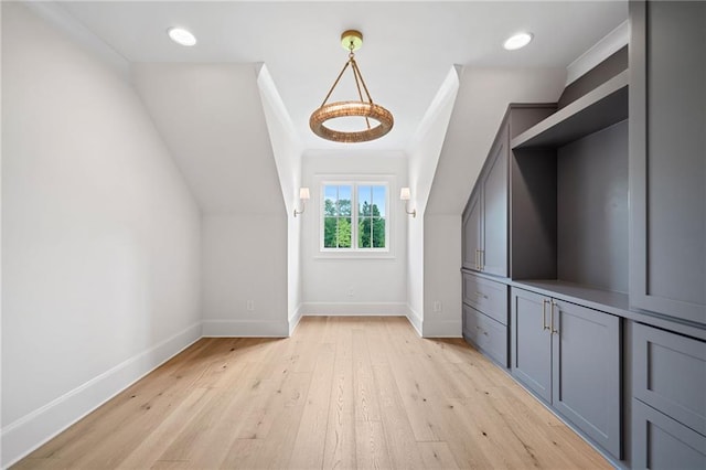 615 Claxton Ln, Milton, GA 30004 - bonus room featuring baseboards, light wood-type flooring, and recessed lighting