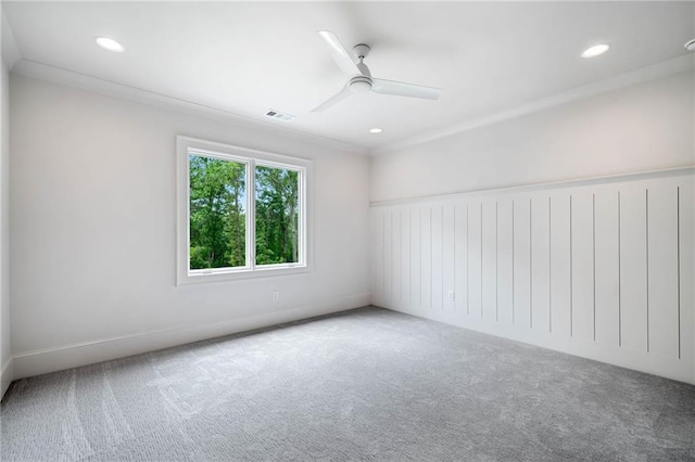 615 Claxton Ln, Milton, GA 30004 - carpeted spare room with ceiling fan and recessed lighting