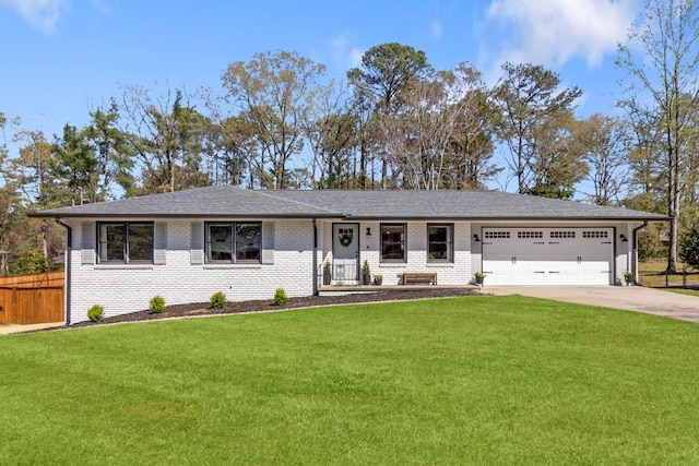 1055 Delmont Ter, Roswell, GA 30075 - single story home featuring an attached garage, concrete driveway, brick siding, and a shingled roof