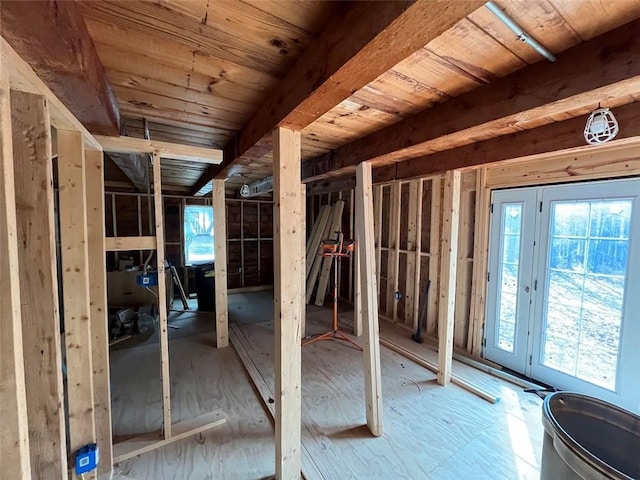 miscellaneous room featuring a wealth of natural light