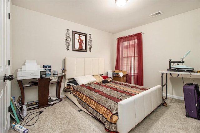 view of carpeted bedroom