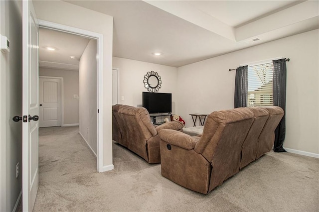 view of carpeted living room