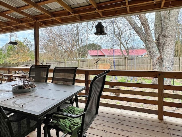 view of wooden deck