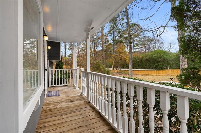 balcony featuring a porch