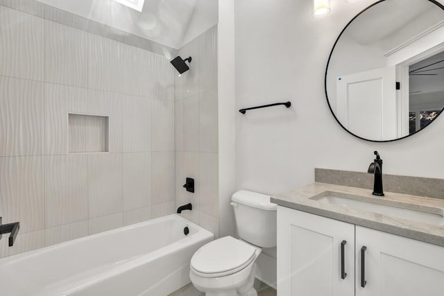 2335 Flat Stone Dr, Cumming, GA 30041 - full bath featuring bathtub / shower combination, toilet, and vanity