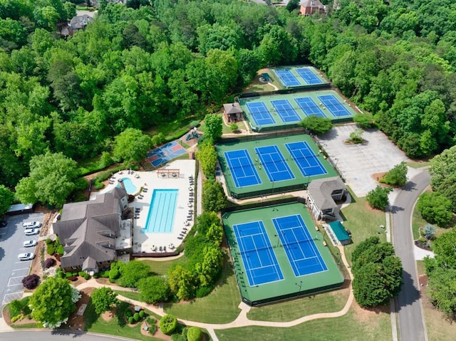 2335 Flat Stone Dr, Cumming, GA 30041 - aerial view with a view of trees