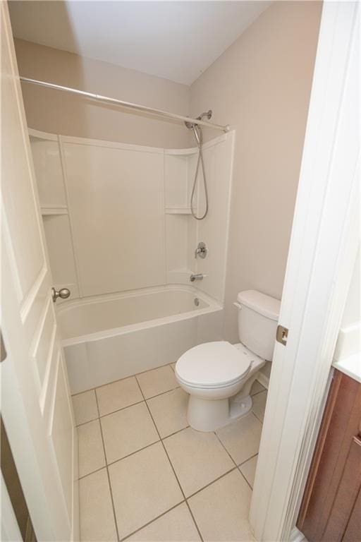 2034 W Hampton Dr, Canton, GA 30115 - full bath with toilet, tile patterned floors, vanity, and shower / bathing tub combination