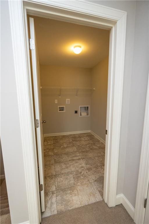 2034 W Hampton Dr, Canton, GA 30115 - laundry room with laundry area, washer hookup, baseboards, and electric dryer hookup