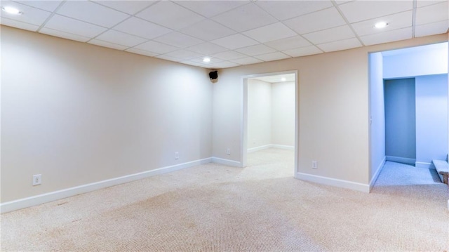 251 Waterford Cove Dr, Suwanee, GA 30024 - unfurnished room with carpet floors, a drop ceiling, baseboards, and recessed lighting