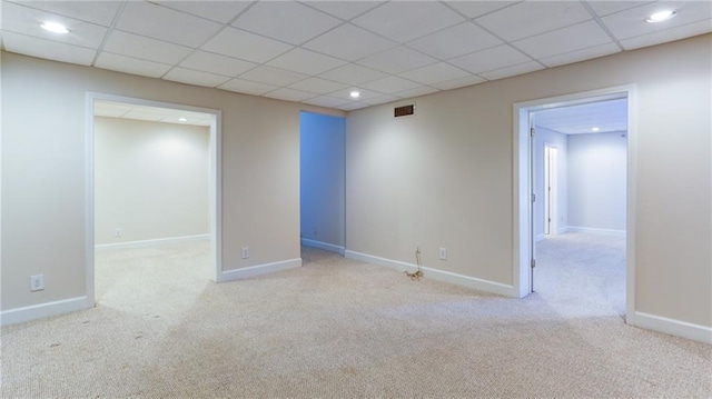 251 Waterford Cove Dr, Suwanee, GA 30024 - unfurnished bedroom with carpet, recessed lighting, baseboards, and a drop ceiling