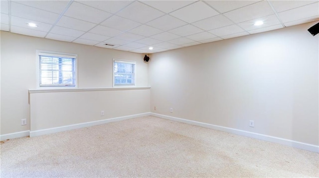 251 Waterford Cove Dr, Suwanee, GA 30024 - carpeted empty room with a drop ceiling, baseboards, and recessed lighting