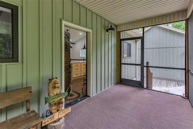 view of sunroom