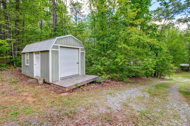 view of shed