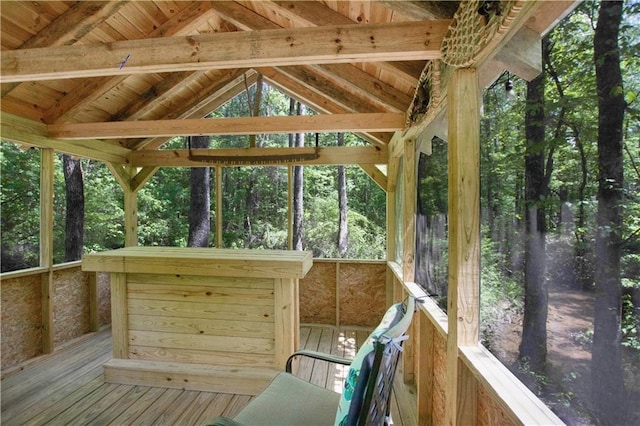 view of sunroom