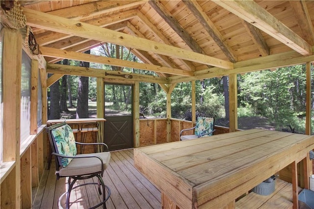 view of sunroom / solarium