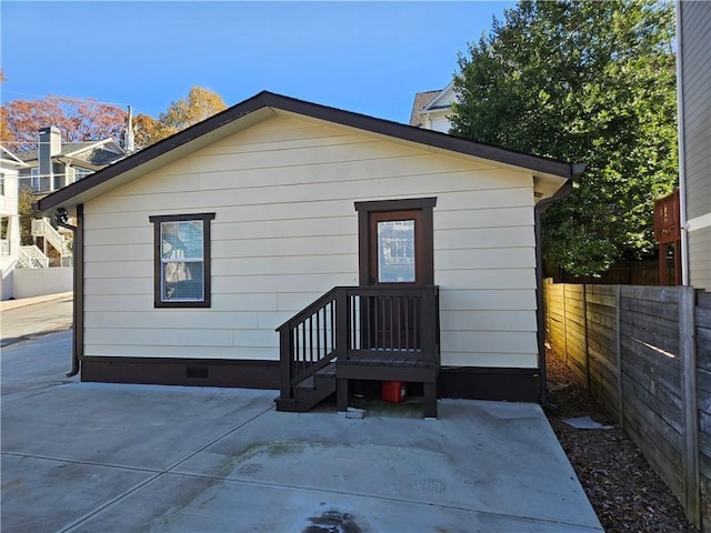 3268 Mae Ave, Brookhaven, GA 30319 - rear view of house featuring crawl space, fence, and a patio area