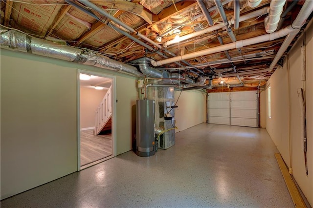 535 Toonigh Rd, Woodstock, GA 30188 - garage with gas water heater and heating unit