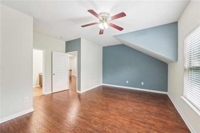 2760 Lions Gate Dr, Cumming, GA 30041 - bonus room with a ceiling fan, wood finished floors, healthy amount of natural light, baseboards, and vaulted ceiling